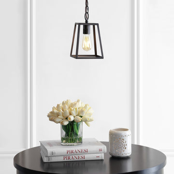 Ira 6.25" Adjustable Drop Metal LED Pendant - JONATHAN Y